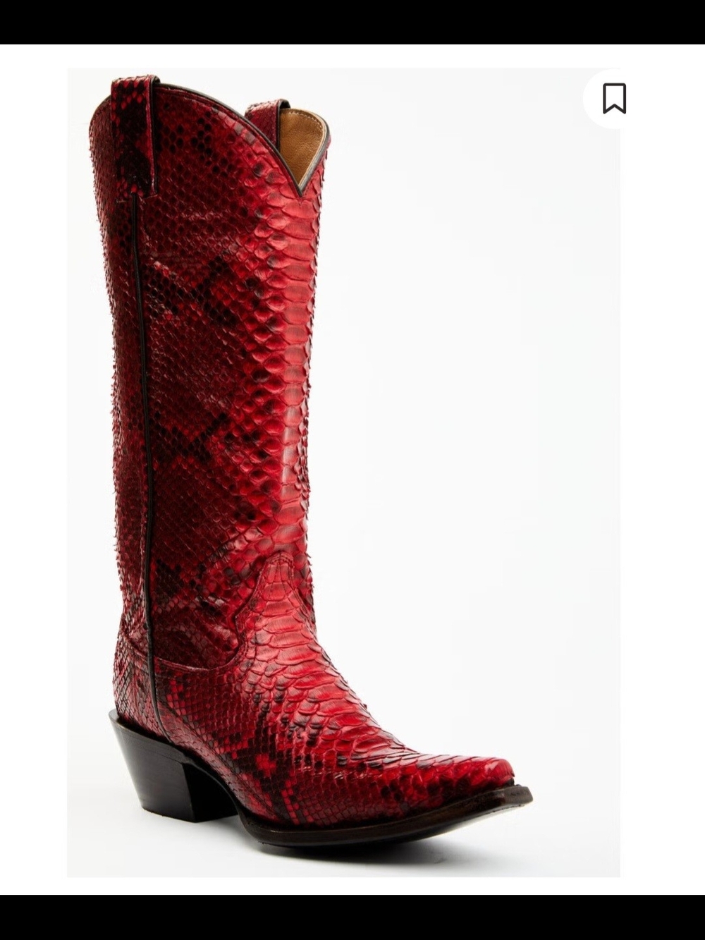 Idyllwind Red Python-Embossed Women's Western Cowboy Boot Size 9.5 B